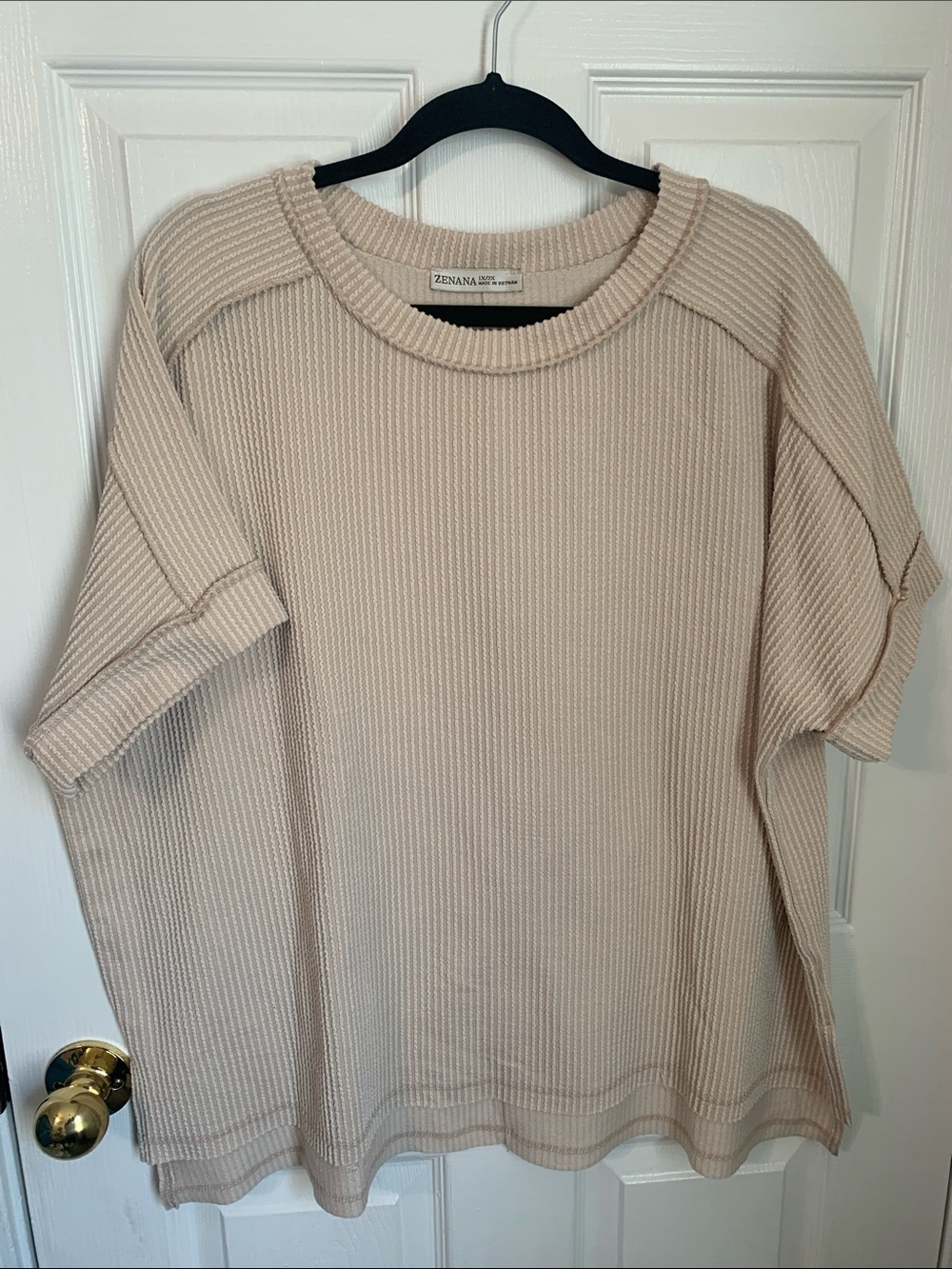 Zenana 1x/2x oatmeal sweater top
